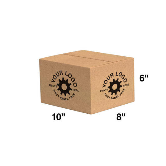 Custom Shipping Box 10x8x6 (100 Pack - Standard Size)